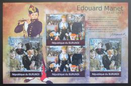 Poštové známky Burundi 2012 Umenie, Edouard Manet DELUXE Mi# 2315-16 Kat 10€