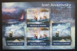 Poštové známky Burundi 2012 Umenie, Ivan Ajvazovskij DELUXE Mi# 2340,2342 Kat 10€