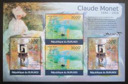 Poštové známky Burundi 2012 Umenie, Claude Monet DELUXE Mi# 2355,2357 Kat 10€