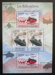 Poštové známky Burundi 2012 Helikoptéry Mi# 2472,2474 Kat 10€