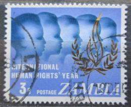 Potov znmka Zambia 1968 Medzinrodn rok lidskch prv Mi# 52 - zvi obrzok