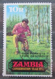 Poštová známka Zambia 1972 Sázení stromkù Mi# 82