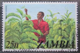 Poštová známka Zambia 1975 Sklizeò tabáku Mi# 151