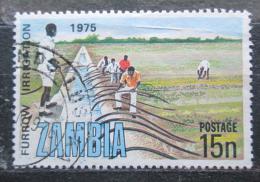 Poštová známka Zambia 1975 Zavlažovací kanál Mi# 161