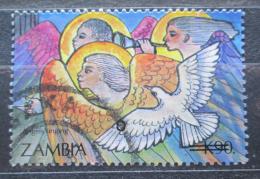 Poštová známka Zambia 1996 Vianoce pretlaè Mi# 660 O