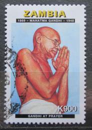 Poštová známka Zambia 1998 Mahatma Gándhí Mi# 764