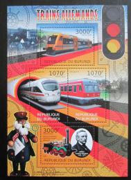 Poštové známky Burundi 2012 Nìmecké lokomotívy Mi# 2445-48 Kat 10€