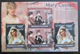 Poštové známky Burundi 2012 Umenie, Mary Cassatt DELUXE Mi# 2332,2334 Kat 10€