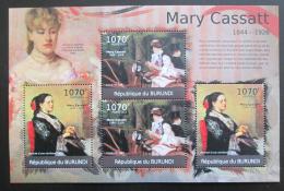 Poštové známky Burundi 2012 Umenie, Mary Cassatt DELUXE Mi# 2331,2333 Kat 10€