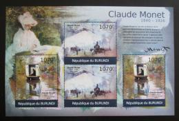 Poštové známky Burundi 2012 Umenie, Claude Monet DELUXE Mi# 2355-56 Kat 10€