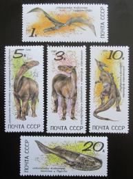 Poštové známky SSSR 1990 Dinosaury Mi# 6116-20