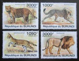 Poštové známky Burundi 2011 Maèkovité šelmy Mi# 2022-25 Kat 9.50€ - zväèši� obrázok