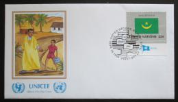 FDC OSN New York 1986 Vlajka Mauritánie Mi# 513