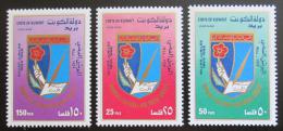 Poštové známky Kuvajt 1988 Kulturnìsociální spolek žen Mi# 1150-52 Kat 8€