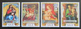 Poštové známky Niue 1986 Vianoce, umenie Mi# 681-84 Kat 14€