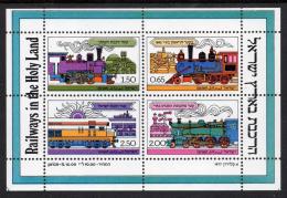 Poštovní známky Izrael 1977 Lokomotivy Mi# Block 16