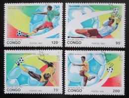 Poštové známky Kongo 1993 MS ve futbale Mi# 1357-60 Kat 6.30€