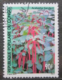 Poštová známka Kongo 1990 Acalypha sanderi Mi# 1202