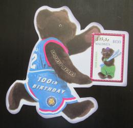 Poštová známka Maldivy 2002 Plyšový medvídek, 100. výroèie Mi# Block 533