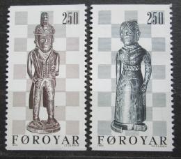 Poštové známky Faerské ostrovy 1983 Šachové figurky Mi# 82-83