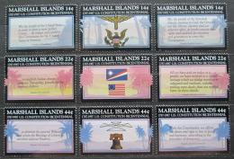 Poštové známky Marshallove ostrovy 1987 Vznik USA, 200. výroèie Mi# 125-33