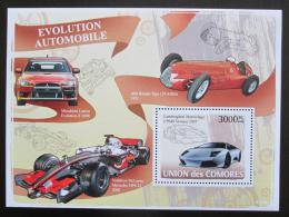 Poštová známka Komory 2008 Automobily Mi# Block 434 Kat 15€