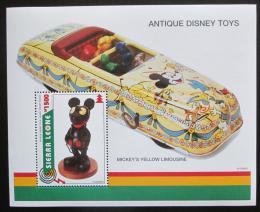 Poštová známka Sierra Leone 1995 Disney, staré hraèky Mi# Block 282