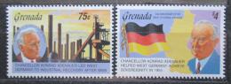 Poštové známky Grenada 1992 Konrad Adenauer Mi# 2509-10 Kat 9€