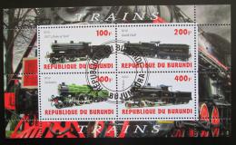 Poštové známky Burundi 2010 Lokomotívy Mi# N/N