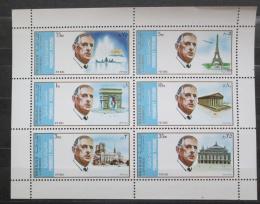 Poštové známky Šardžá 1972 Charles de Gaulle a Paøíž Mi# 875-80