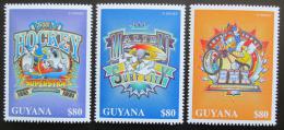 Poštové známky Guyana 1996 Disney, Mickey Mouse Mi# 5635-37