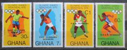 Poštové známky Ghana 1977 LOH Montreal pretlaè Mi# 686-89