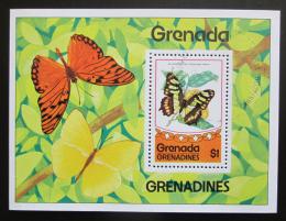 Poštová známka Grenada Gren. 1975 Motýle Mi# Block 10 Kat 5€