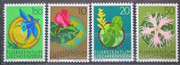 Poštové známky Lichtenštajnsko 1971 Flóra Mi# 539-42