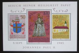 Poštové známky Lichtenštajnsko 1985 Návštìva papeže Mi# Block 12 Kat 5.50€ 