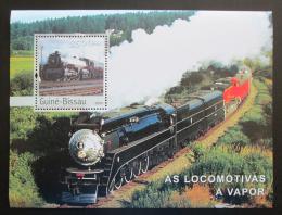 Poštová známka Guinea-Bissau 2003 Parní lokomotívy Mi# Block 447 Kat 14€