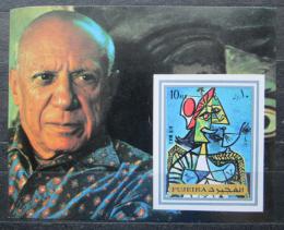 Poštová známka Fudžajra 1972 Umenie, Picasso neperf. Mi# Block 140 B Kat 8.50€