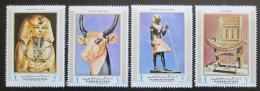 Poštové známky Adžmán 1971 Egyptské umenie Mi# 1292-95 Kat 10€