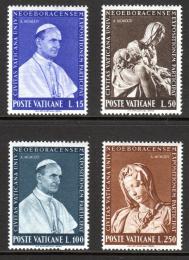 Poštové známky Vatikán 1964 Papež Pavel VI. a socha od Michelangela Mi# 450-53