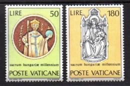 Poštové známky Vatikán 1971 Sjednocení Uhrù, 1000. výroèie Mi# 594-95 