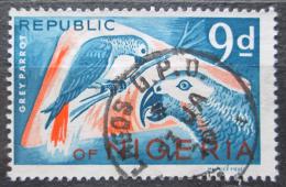 Poštová známka Nigéria 1966 Papoušek šedý Mi# 182 A