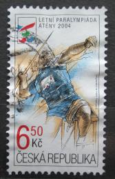 Poštová známka Èesko 2004 Paralympijské hry, hod oštìpem Mi# 405