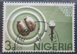 Poštovní známka Nigérie 1964 LOH Tokio, boxerské rukavice Mi# 156