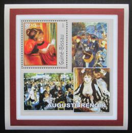 Poštová známka Guinea-Bissau 2001 Umenie, Pierre-Auguste Renoir Mi# 1625 Block