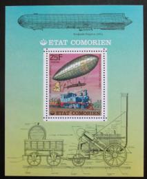 Poštová známka Komory 1977 Doprava DELUXE Mi# 340 A Block