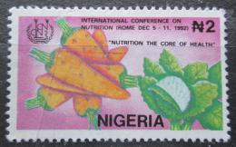 Poštová známka Nigéria 1992 Mrkev a salát Mi# 601