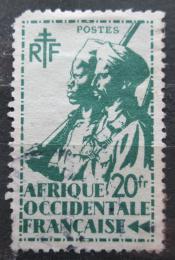 Poštová známka Francúzska Západní Afrika 1945 Koloniální vojáci Mi# 22