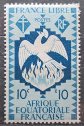 Poštová známka Francúzska Rovníková Afrika 1941 Fénix Mi# 164