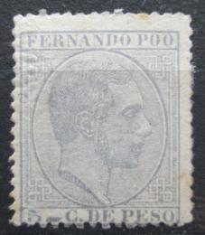 Poštová známka Fernando Poo 1882 Krá¾ Alfons XII. Mi# 7 Kat 55€
