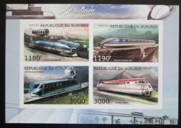 Poštové známky Burundi 2012 Rychlovlaky neperf. Mi# 2943-46 B